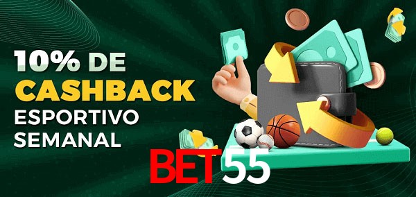 10% de bônus de cashback na Bet55